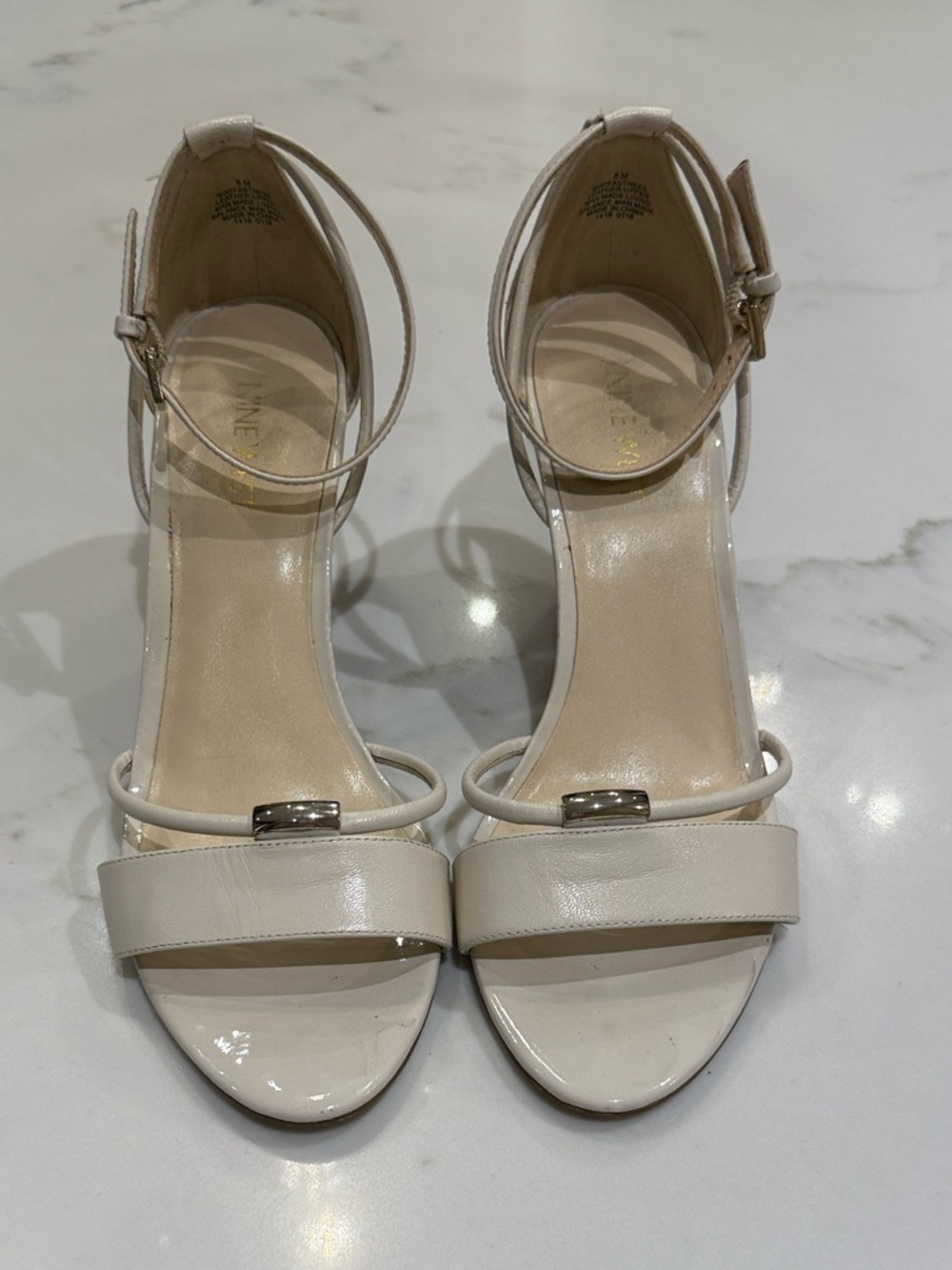 Women's Cream Ankle-Strap Dressy Sandals